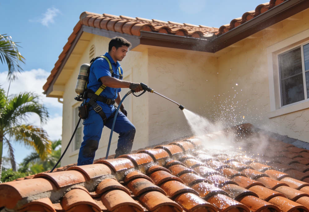 Black Streaks on Your Orlando Roof? Soft Washing Works