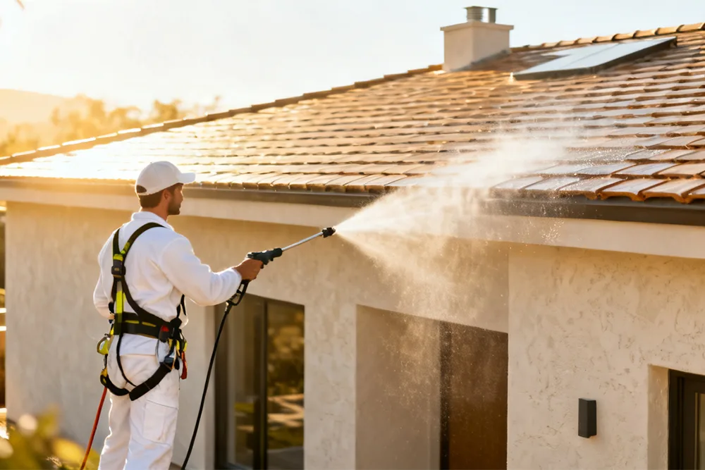 Soft Washing for Stucco, Siding, and Tile Roofs