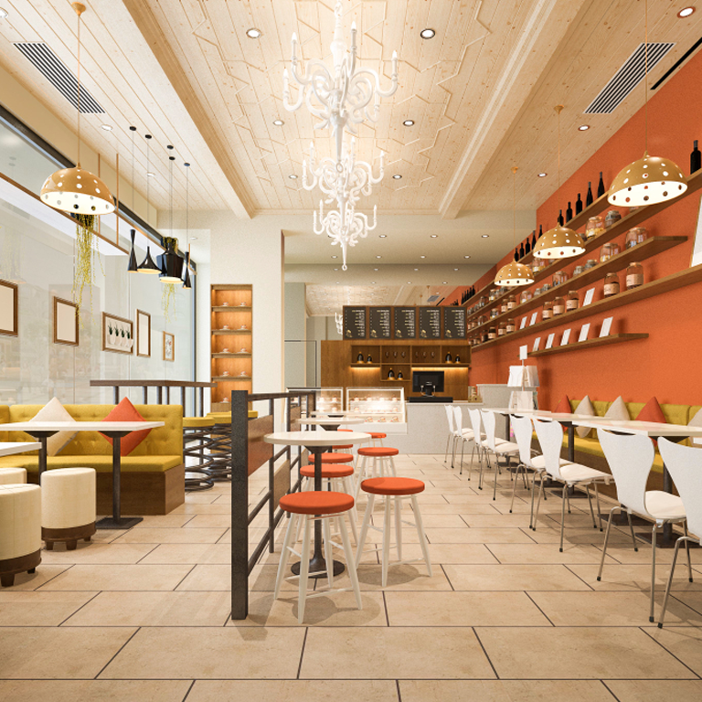 Clean & organized restaurant interior
