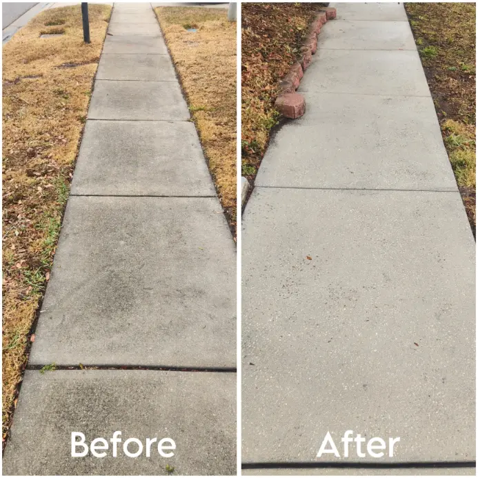 Clean, safe sidewalks after professional cleaning