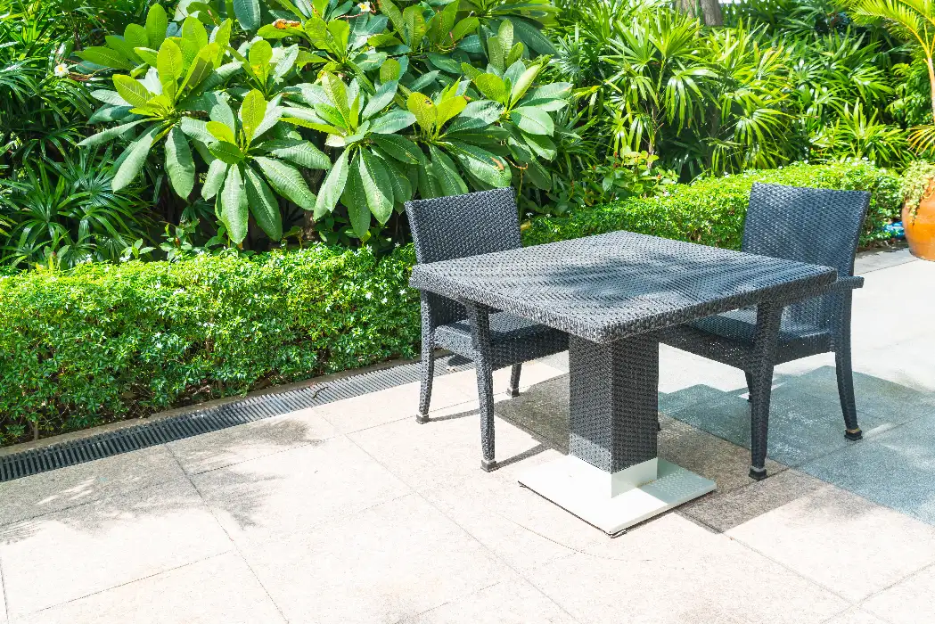 Clean Orlando concrete patio with outdoor furniture ready for entertaining